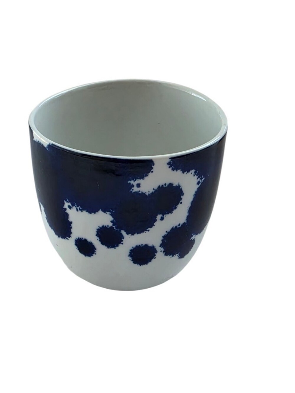Paola Navone Designer Blue White Ceramic Vessels Made in Portugal Set of 2 - Picture 5 of 6